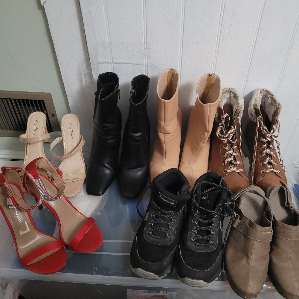 Ankle boots hiking boots heels